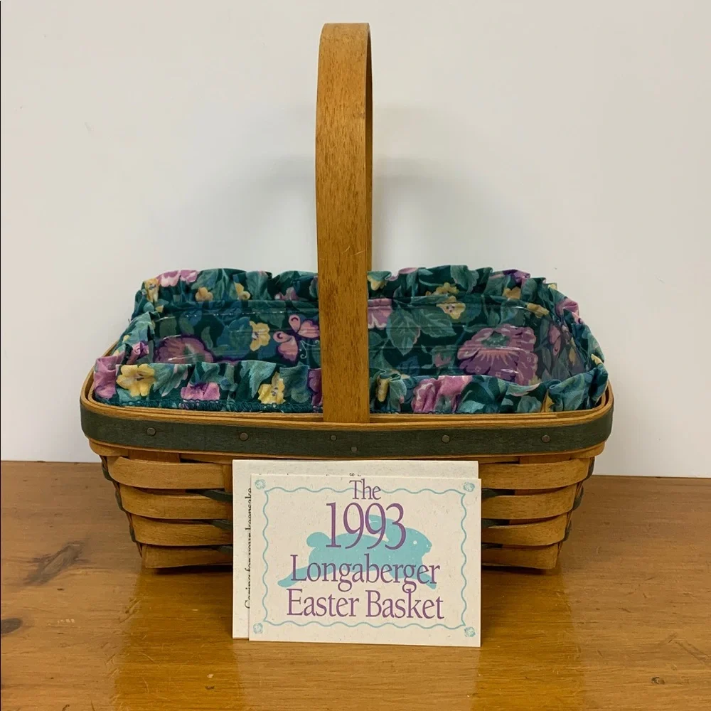 Longaberger Basket with Floral Liner